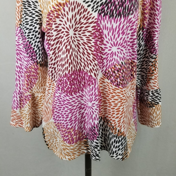 Cable & Gauge Top Blouse Size L Boho Long Sleeved - Picture 3 of 9